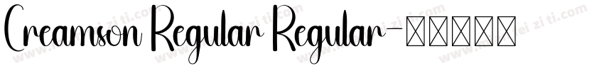 Creamson Regular Regular字体转换